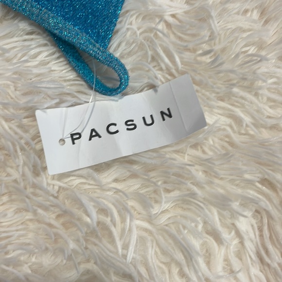 Kendall & Kylie size medium brand new sparkly blue bikini top - Picture 2 of 5